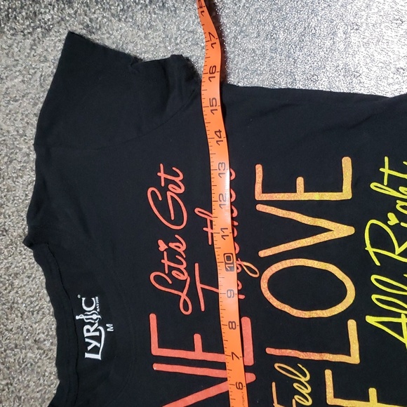 Bob Marley Lyric Nation Brand One Love Glitter Babydoll Tee Size Medium - Picture 5 of 10